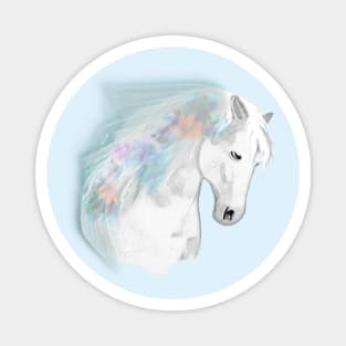 Horse Lovers Majestic White Horse Magnet